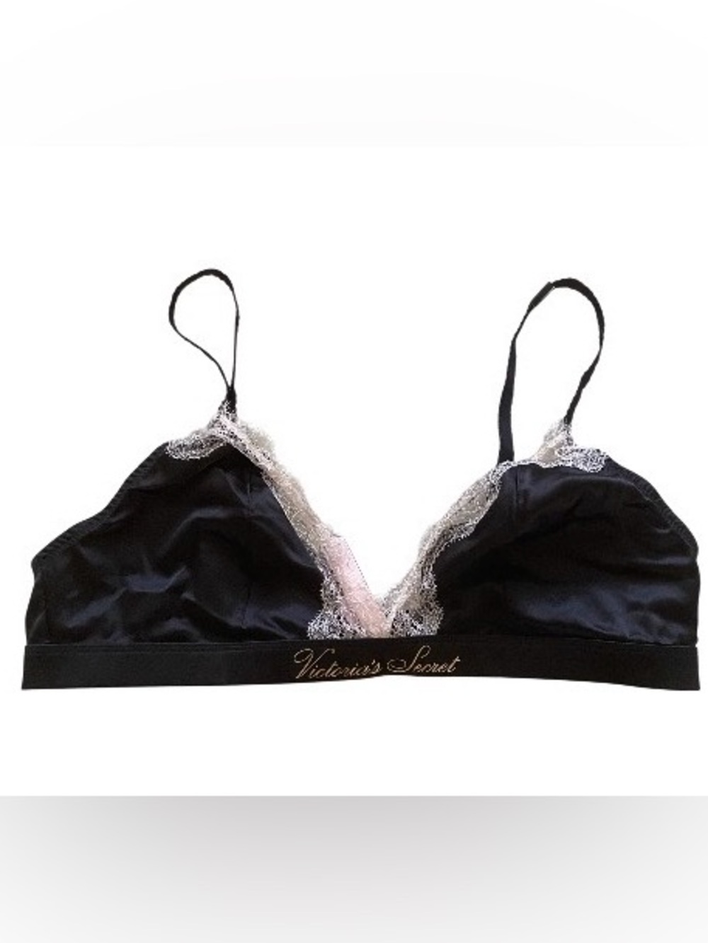 Victoria's Secret Black Lace-Trim Bralette NWT size XL